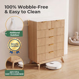 Homall 6 Drawer Tall Dresser for Bedroom, Modern Fluted Dresser Chest of Drawers, Wood Storage Dresser Organizer with Anti-Tip for Bedroom, Living Room