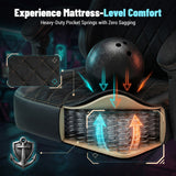 Vyrox Gaming Chair with Adjustable Lumbar Support and Footrest, Ergonomic High Back Reclining Computer Chair, Black