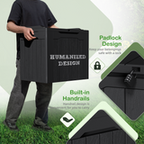 Homall 31 Gallon Outdoor Deck Box In Resin with Seat, Black