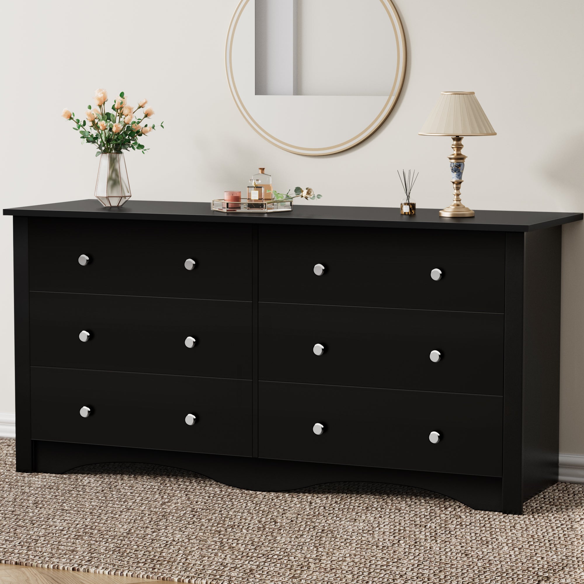 Homall Wood Dresser 6 Drawer Double Tier Dresser, Modern Wood Chest of homalldirect Homall Wood Dresser 6 Drawer Double Tier Dresser, Modern Wood Chest of homalldirect