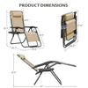 Homall Outdoor Zero Gravity Chair Patio Recliner Chaise Lounge with Adjustable Headrest and Tray for Storage, Pack of 2,Brown