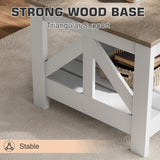 Homall 39" 2-Tier Farmhouse Coffee Table Wood Center Table with Storage Shelf for Living Room
