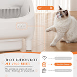 Homall Automatic Self-Cleaning Cat Litter Box – Large Open-Top Design for Multi-Cat Families, Integrated Safety Protection, Includes Trash Bags, Gray