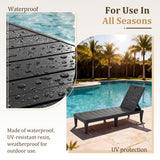 Homall Outdoor Chaise Lounge Chairs Set of 2, 5-Position Adjustable Waterproof Patio Outdoor Chaise Lounge