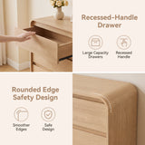 Homall 5 Drawer Tall Dresser for Bedroom, Narrow Dresser Chest of Drawers with Rounded Corners & Handleless Design, Modern Wood Storage Dresser Organizer for Small Space, Living Room