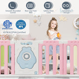 Homall 16-Panel Baby Playpen Kids Activity Centre Playard Center with Lock Door Rubber Bases