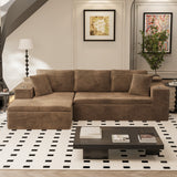 Homall L-Shape Modular Sectional Sofa Couches Cloud Memory Foam Sofa Deep Seat Upholstered Couches with Oversized Chaise for Living Room