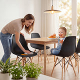 Vyrox Dining Chairs Set of 4, Mid Century Modern Kitchen & Dining Room Chairs with Wood Legs, Ergonomic Shell Side Chairs for Living Room, Apartment, Office