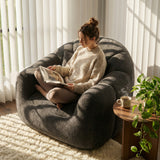Homall Adult Plush Bean Bag Lounge Chair - Extra-Comfy Round Floor Lounge Chair, Ideal for Reading, Gaming & Relaxing in Home Spaces
