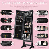 Homall Jewelry Aromire Full Length Mirror Adjustable Standing Jewelry Cabinet