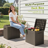Homall 31 Gallon Outdoor Deck Box In Resin with Seat, Black
