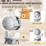 Homall Cute Cat-Ear Self-Cleaning Automatic Cat Litter Box with Smart Sensors, App Control & Health Monitoring,Gray
