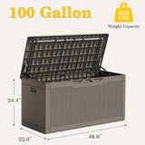 Homall 100 Gallon Outdoor Box Deck Plastic Resin Storage Box