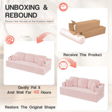 Homall Cloud Boneless Modern Couch Fluffy Group Sofas & Couches With two Cup Holder for Family