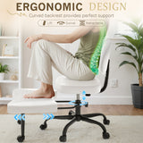 Homall Ergonomic Cross Legged Chair,360°Swivel Wheels, Height Adjustable Ergonomic Kneeling Desk Chairs for ADHD,Meditation ,Yoga and Home Office with Strong Lumbar Support