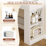 Homall Vanity Desk with 3 Colors LED Lighted Mirror, Makeup Vanity with Storage Shelves and Drawers, Vanity Table Dressing Table for Bedroom