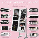 Homall Jewelry Aromire Full Length Mirror Adjustable Standing Jewelry Cabinet