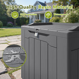 Homall 31 Gallon Outdoor Deck Box In Resin with Seat, Black