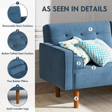 Homall 74'W Reclinable Sofa Bed Velvet High Resilience Padding Multi-Person Sofa Durable