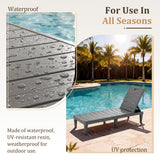 Homall Outdoor Chaise Lounge Chairs Set of 2, 5-Position Adjustable Waterproof Patio Outdoor Chaise Lounge