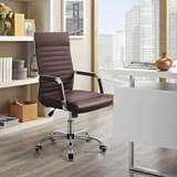 Lacoo Mid-Back Faux Leather Office Desk Chair Executive Conference Task Chair with Arms