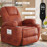 Homall power lift electric Massage recliner chair Oversized Single Sofa with Cup Holder for elderly,Black