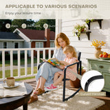 Lacoo 3 Pieces Outdoor Rocking Chair Furniture Sets Modern Patio Furniture Set Rocking Wicker Bistro Sets Cushioned PE Rattan Chairs Conversation Sets with Glass Coffee Table