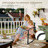 Lacoo 3 Pieces Outdoor Rocking Chair Furniture Sets Modern Patio Furniture Set Rocking Wicker Bistro Sets Cushioned PE Rattan Chairs Conversation Sets with Glass Coffee Table