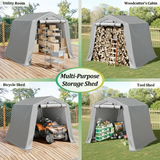 Homall Storage Tent Outdoor Portable Shelter Shed for Motorcycle, Waterproof and UV Resistant, Anti-Snow Carport with Rolled up Zipper Doors and Vents