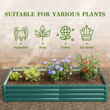 Homall Galvanized Raised Garden Bed Planter Raised Beds Outdoor Garden Boxes Large Metal Planter Box Steel Kit for Vegetables Flowers Herb