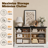 Homall Wooden 6 Drawer Dresser for Bedroom, Modern Chest of Drawers, Storage Cabinet Organizer with Metal Handles for Bedroom, Living Room and Closet