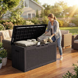 Homall 100 Gallon Outdoor Box Deck Plastic Resin Storage Box