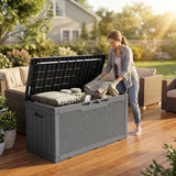 Homall 100 Gallon Outdoor Box Deck Plastic Resin Storage Box