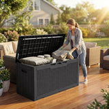 Homall 100 Gallon Outdoor Box Deck Plastic Resin Storage Box