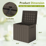 Homall 31 Gallon Outdoor Deck Box In Resin with Seat, Black