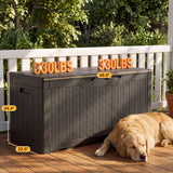 Homall 100 Gallon Outdoor Box Deck Plastic Resin Storage Box