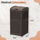 Homall Homes & Gardens 36 Gallon Trash Can Plastic Kitchen Trash Can