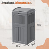 Homall Homes & Gardens 36 Gallon Trash Can Plastic Kitchen Trash Can