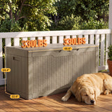 Homall 100 Gallon Outdoor Box Deck Plastic Resin Storage Box