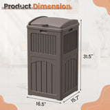 Homall Homes & Gardens 36 Gallon Trash Can Plastic Kitchen Trash Can