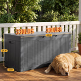 Homall 100 Gallon Outdoor Box Deck Plastic Resin Storage Box