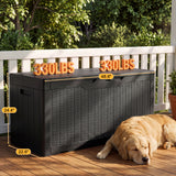 Homall 100 Gallon Outdoor Box Deck Plastic Resin Storage Box