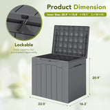 Homall 31 Gallon Outdoor Deck Box In Resin with Seat, Black