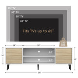 Homall 65 Inch Modern TV Stand,Wood Entertainment Center with Storage Drawers & Cable Management for Living Room