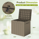 Homall 31 Gallon Outdoor Deck Box In Resin with Seat, Black