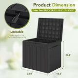 Homall 31 Gallon Outdoor Deck Box In Resin with Seat, Black