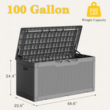 Homall 100 Gallon Outdoor Box Deck Plastic Resin Storage Box
