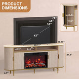 Homall Fireplace TV Stand for TVs up to 70 Inch, Modern Electric Fireplace TV Console, Media Entertainment Center with Storage Cabinets for Living Room