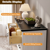 Homall Wooden 6 Drawer Dresser for Bedroom, Modern Chest of Drawers, Storage Cabinet Organizer with Metal Handles for Bedroom, Living Room and Closet