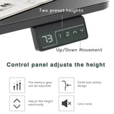 Homall 67"W V-Shaped Electric Sit-Stand Desk L-Shaped Tabletop Ergonomics Standing Desk Height Adjustable Computer Desk, Black